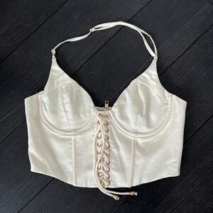 Y2k corset top satin
